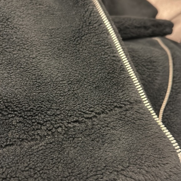 Rebecca Minkoff Faux Shearling Moto Jacket with Zipper - Picture 4 of 4